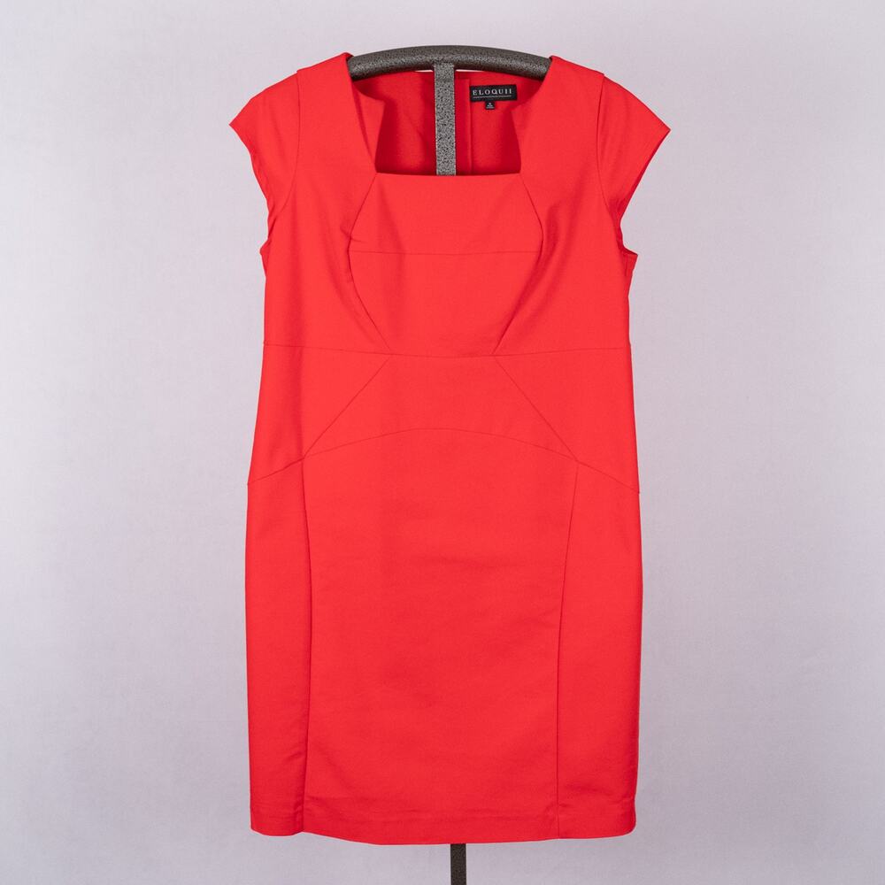 Eloquii Classic Red Sheath Dress Women's Size 16 Career Corporate Business Power